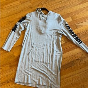 Buttery soft hooded sweater dress
